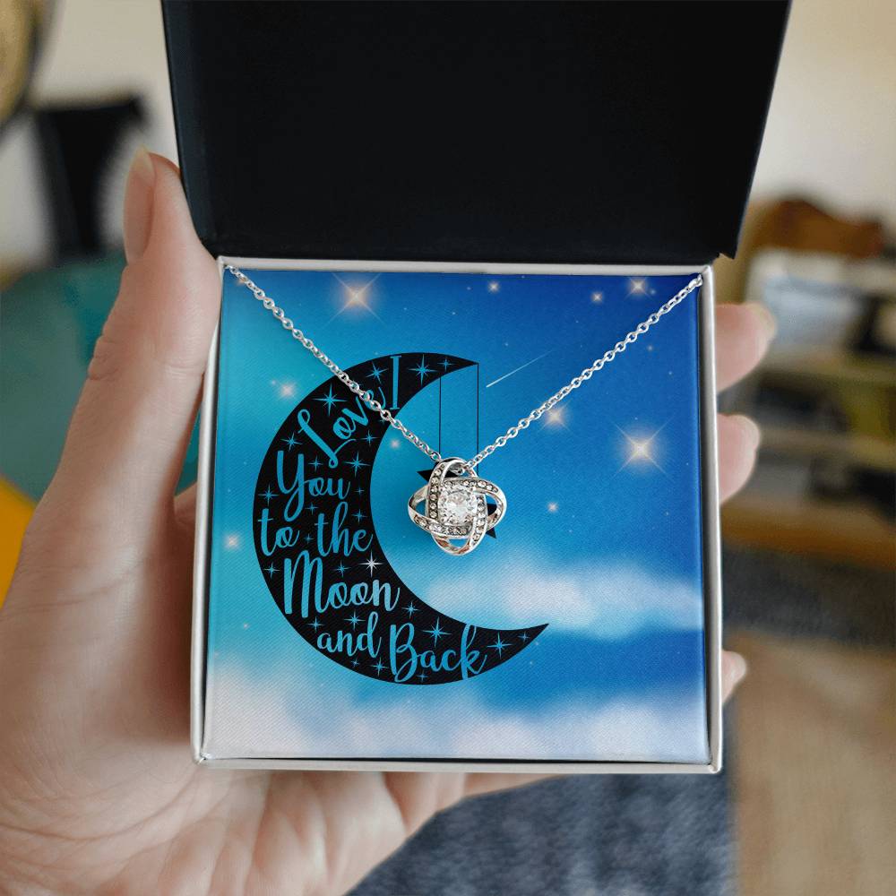 Love - To the moon and back - Love Knot Necklace