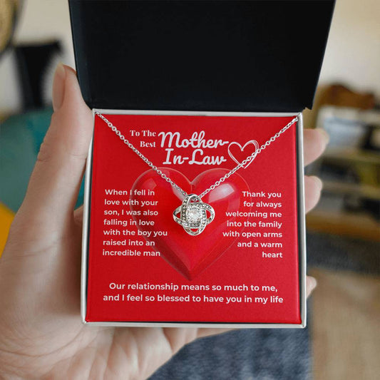 Mother in law - When I fell - Love Knot Necklace