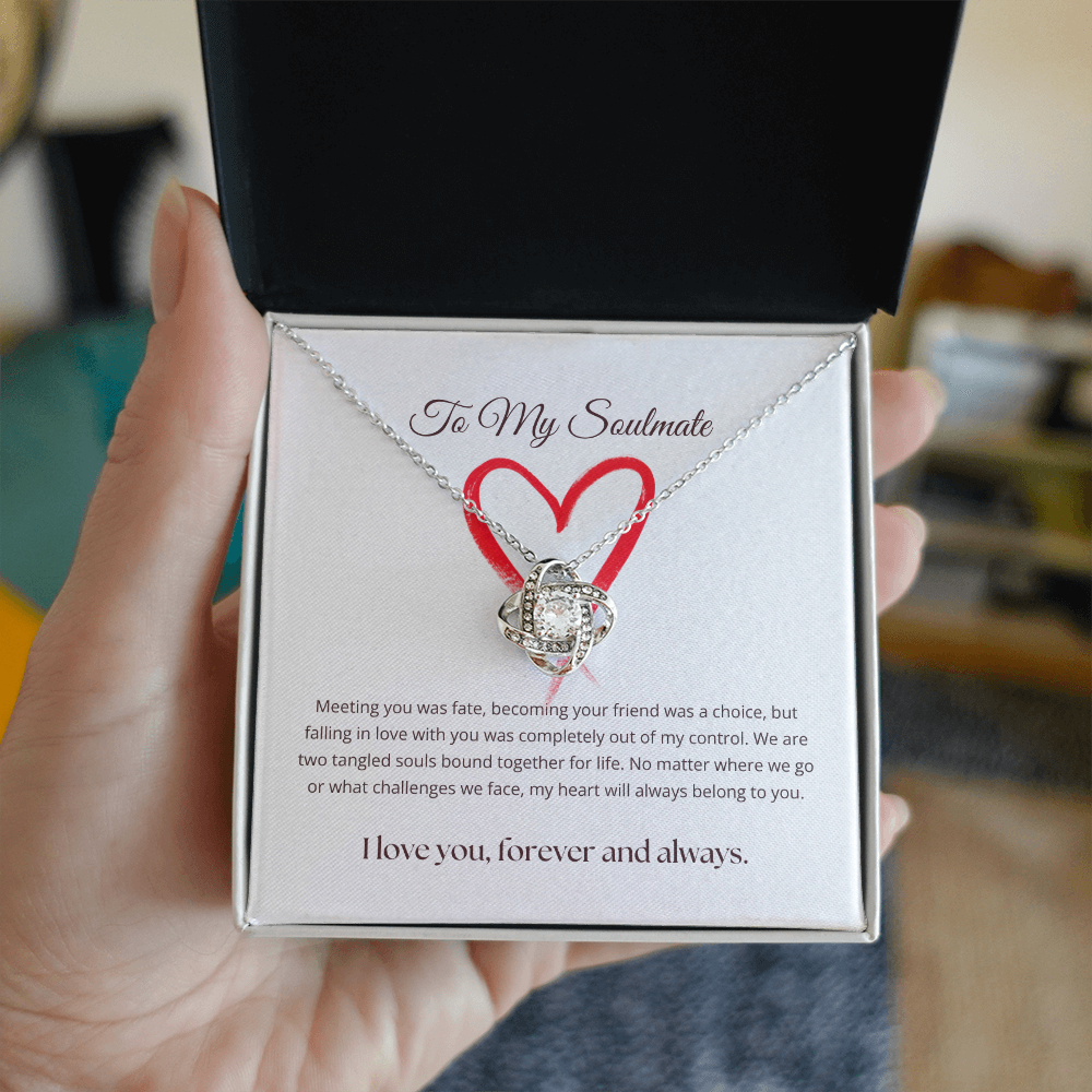The "Eternal Soulmate" Love Knot Pendant Necklace