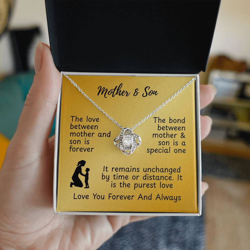 mother son - The love between - Love Knot Necklace