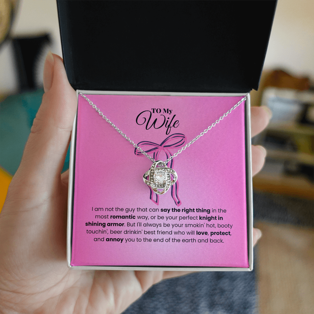 Wife - I am not - Love Knot Necklace