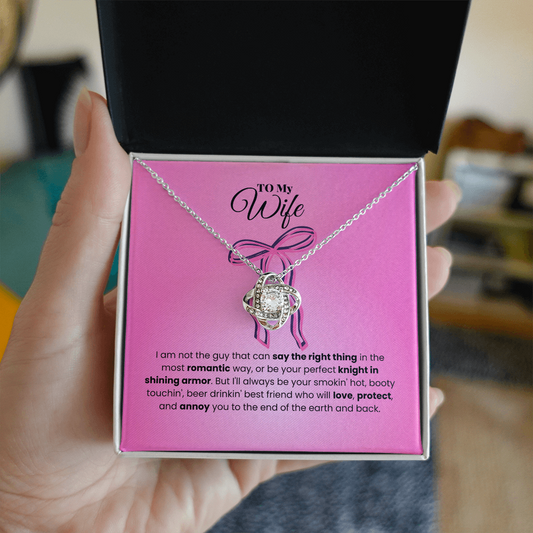 Wife - I am not - Love Knot Necklace