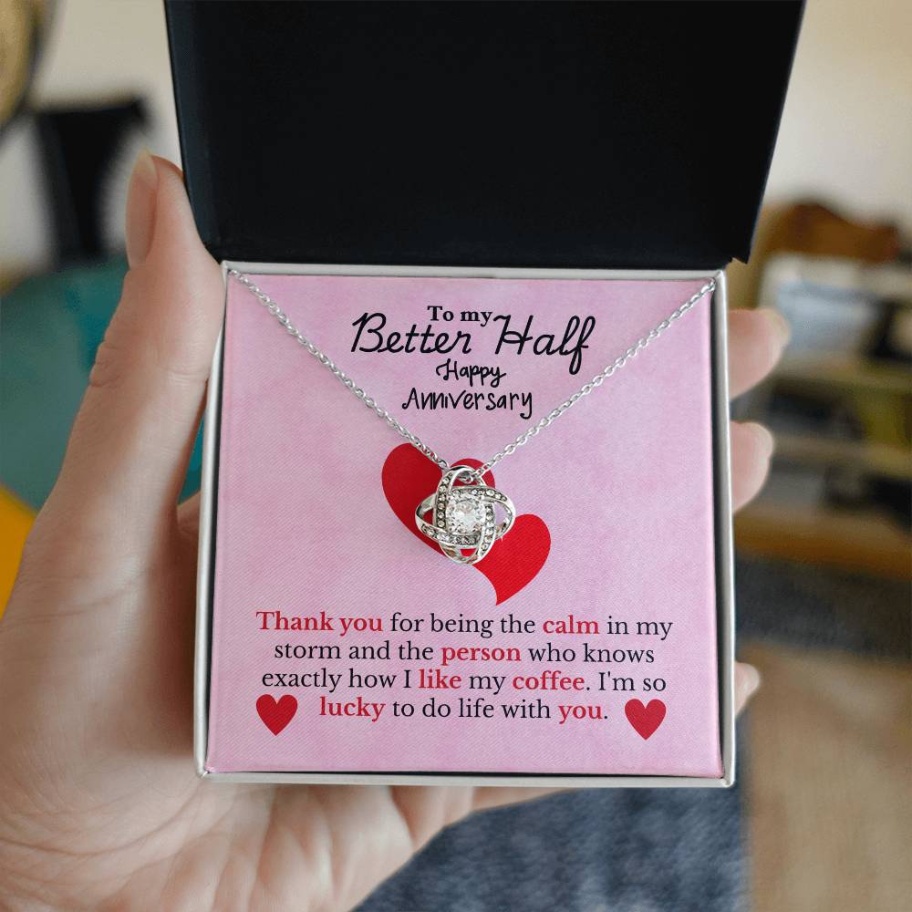 Better Half - Thank you - Love Knot Necklace