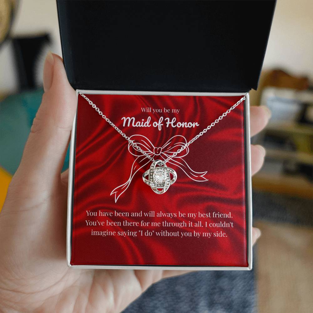 Maid of Honor - My best friend - Love Knot Necklace