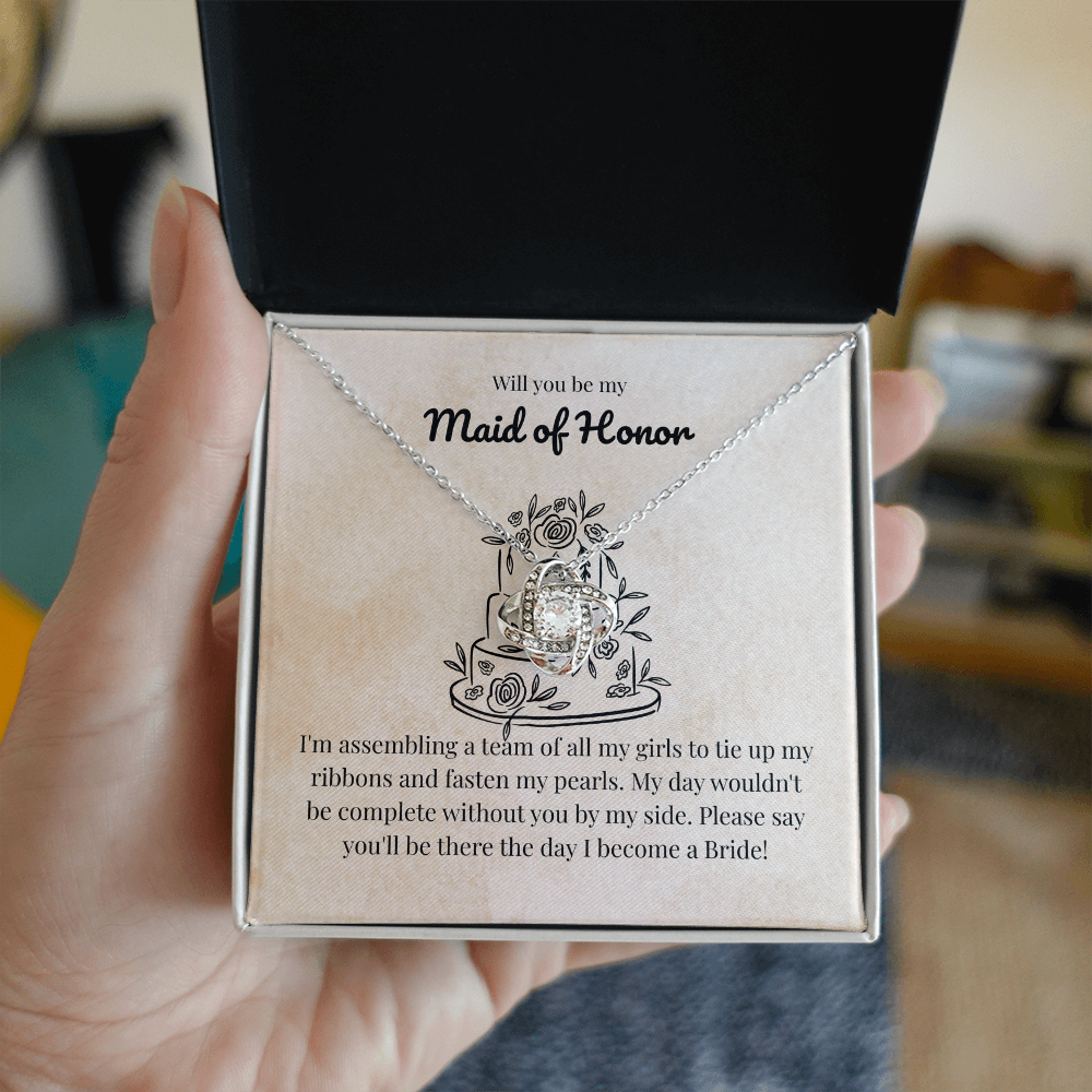 Maid of Honor - Assembling a team - Love Knot Necklace