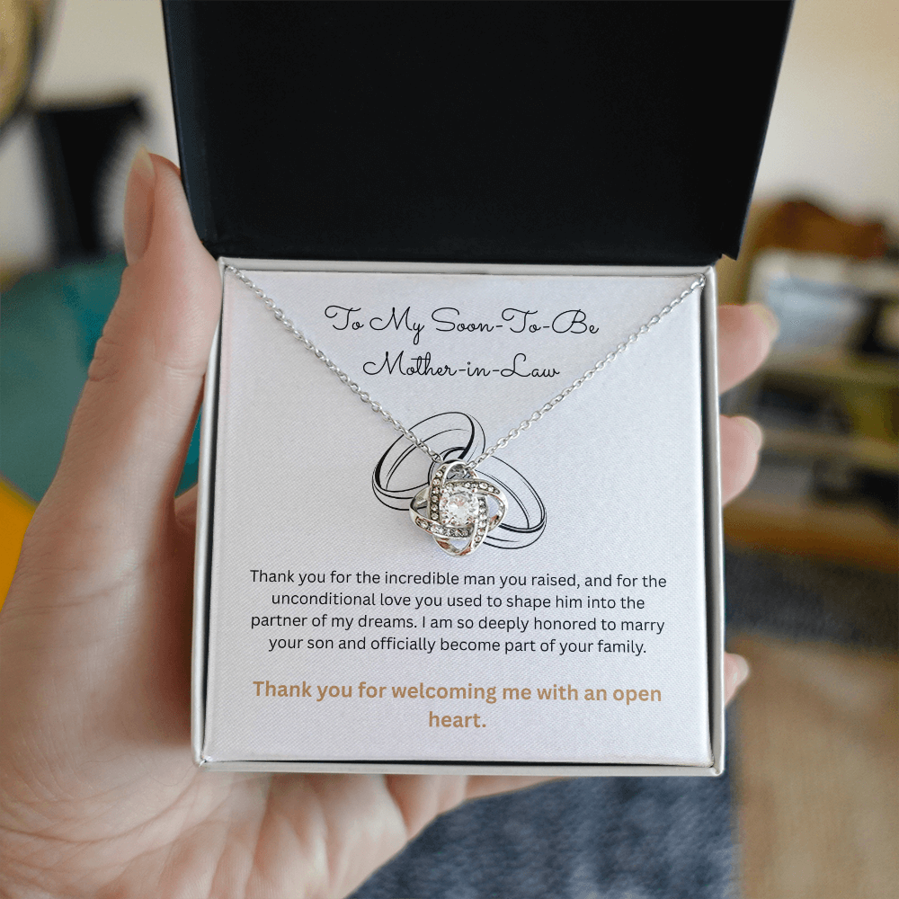 The "Grateful Bride" Love Knot Necklace for Future Mother-in-Law