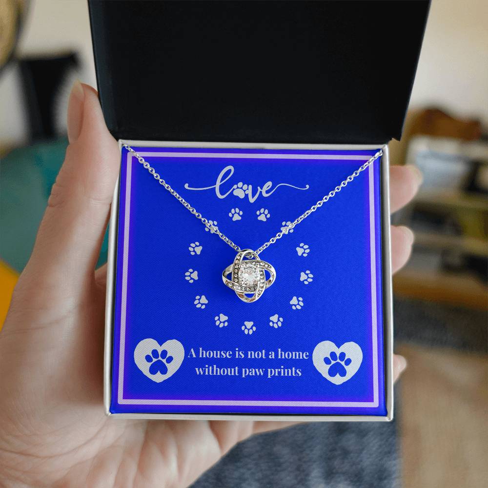 Pet mom - A house - Love Knot Necklace