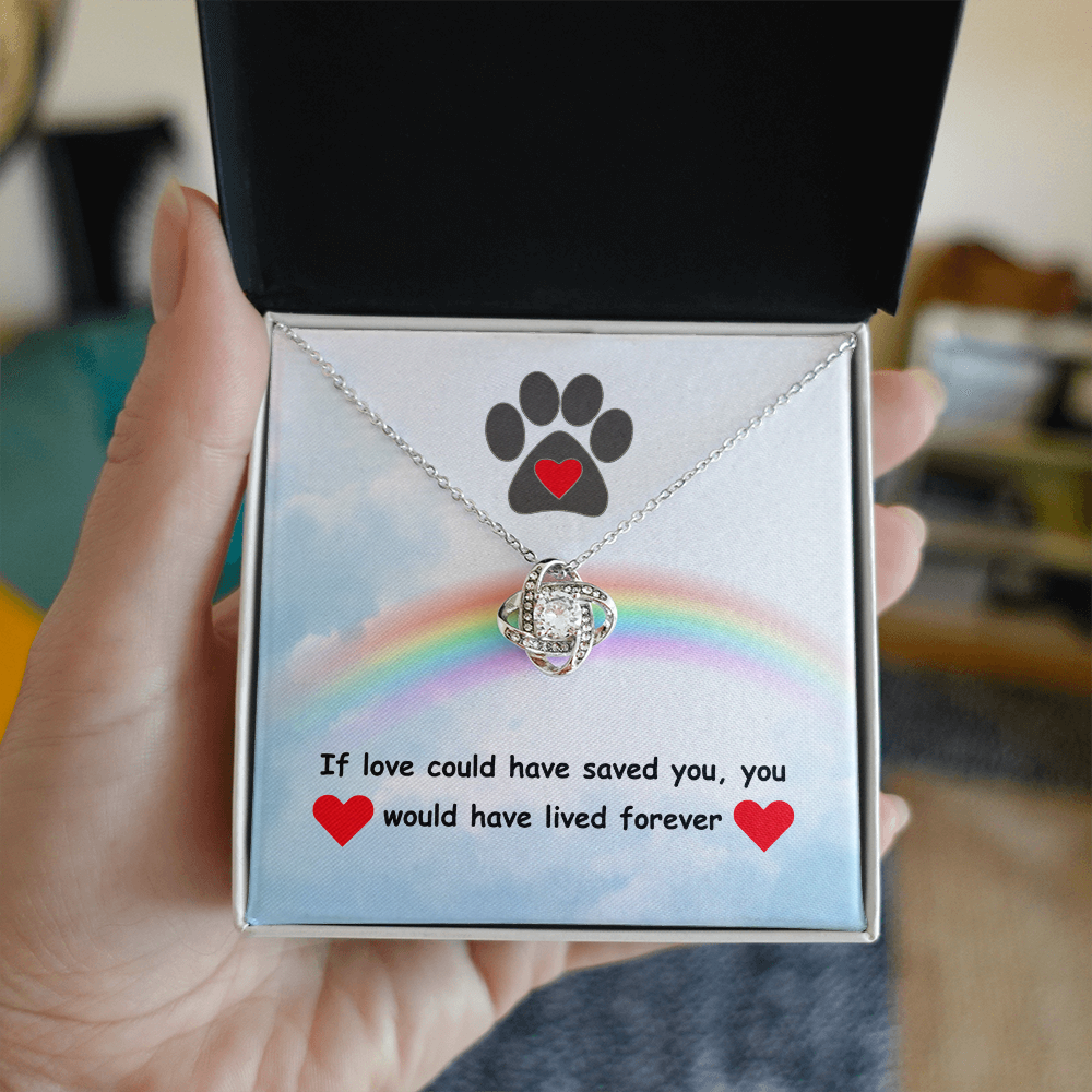 In memory - If love could have - Love Knot Necklace