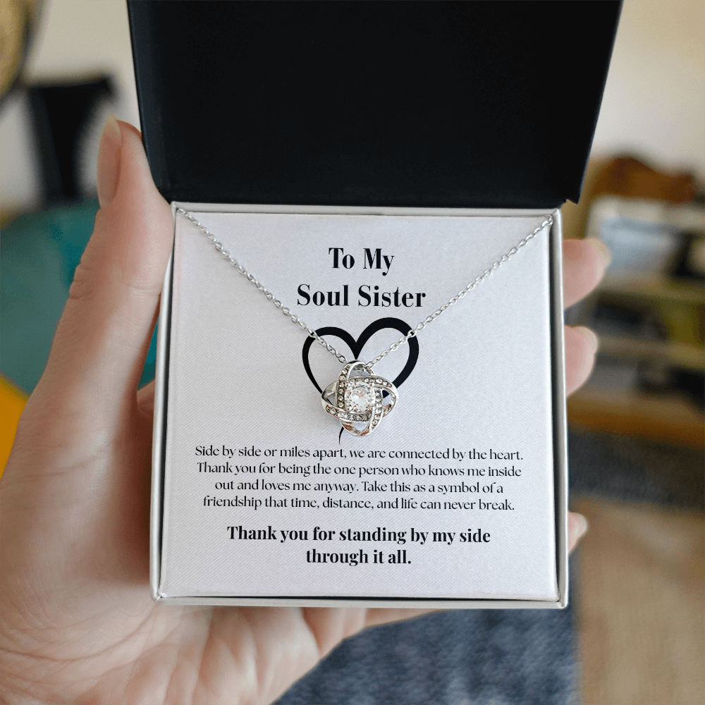 The "Soul Sister" Sentimental Love Knot Necklace for Best Friends