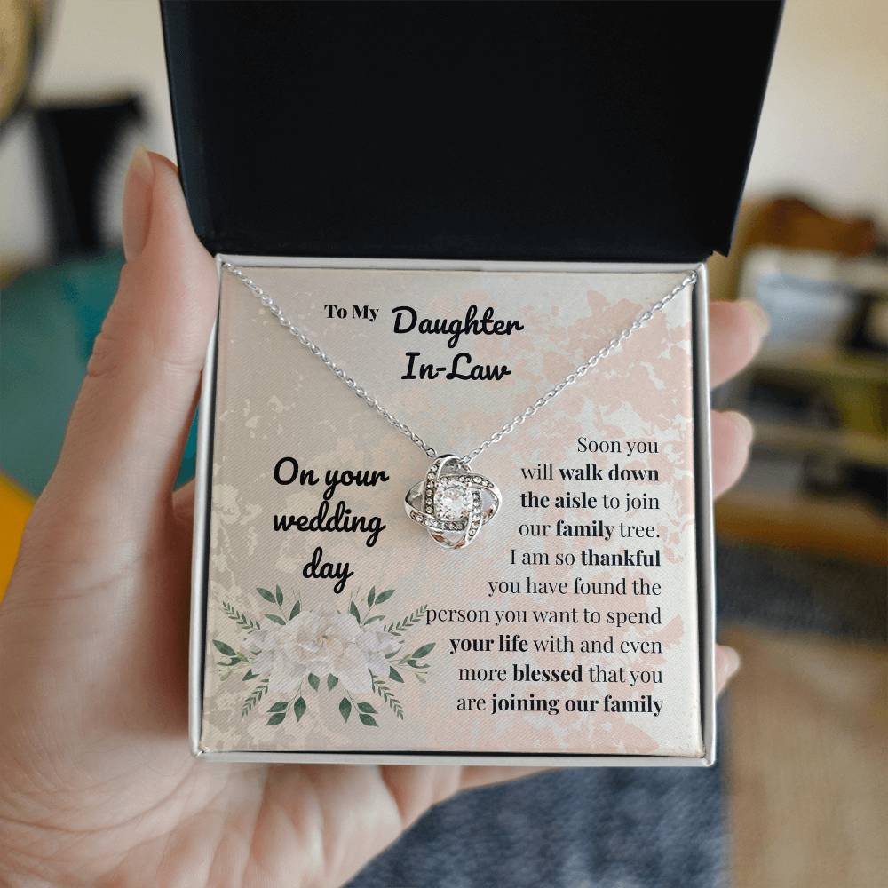 Daughter in law - On your wedding day - Love Knot Necklace