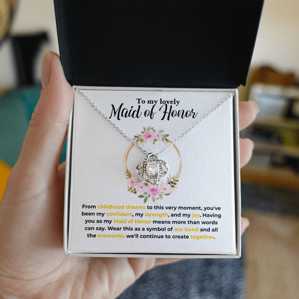 Maid of Honor - Childhood dreams - Love Knot Necklace
