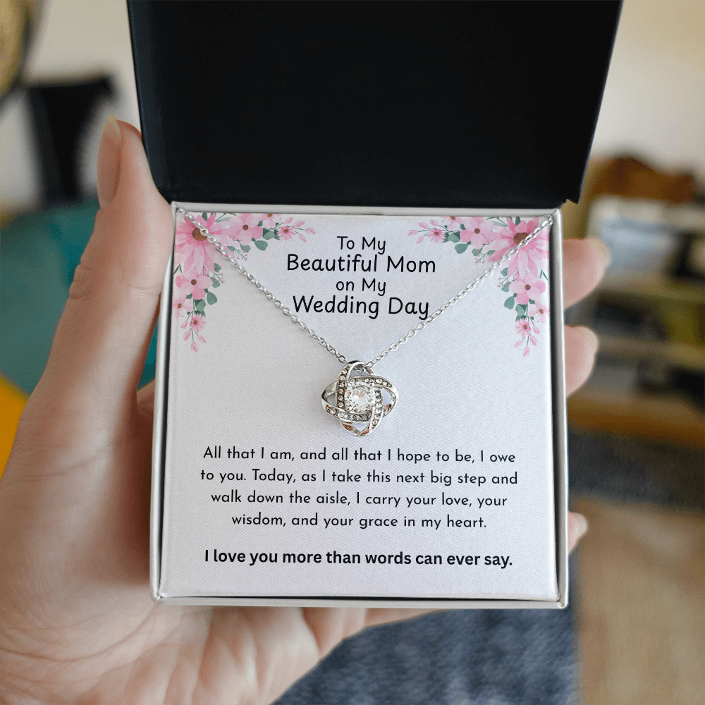 The "Wedding Day Legacy" Interlocking Love Knot Necklace for Mom