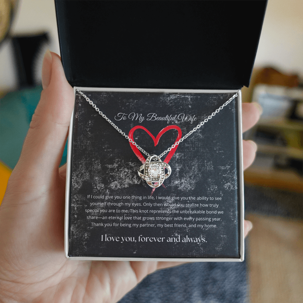 The "Forever Love" Interlocking Knot Necklace for Wife