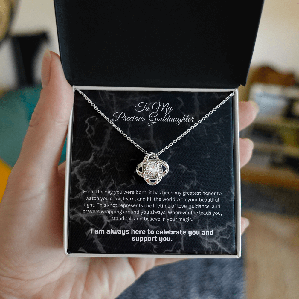 The "Endless Blessing" Interlocking Knot Necklace for Goddaughter