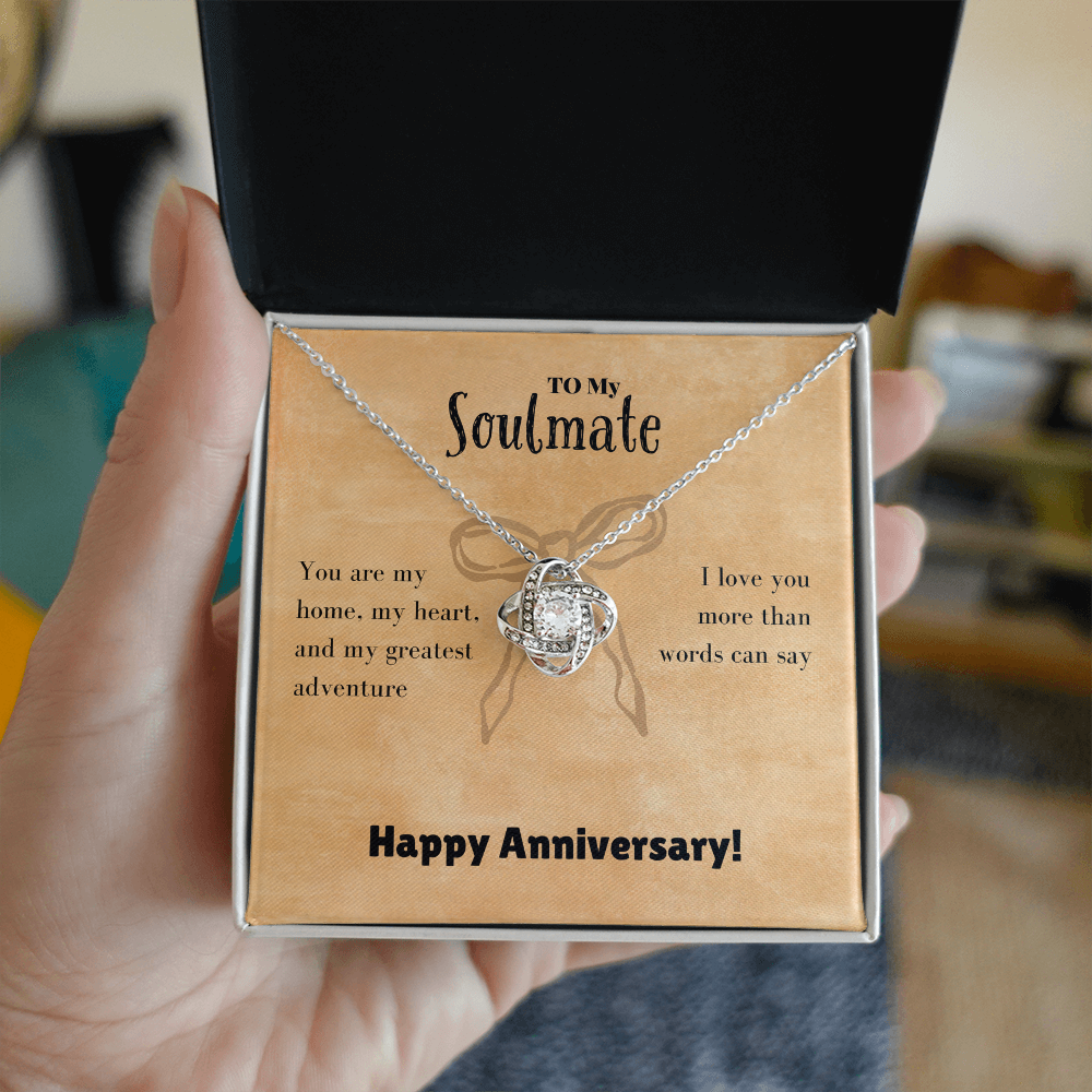 Soulmate - You are my home - Love Knot Necklace
