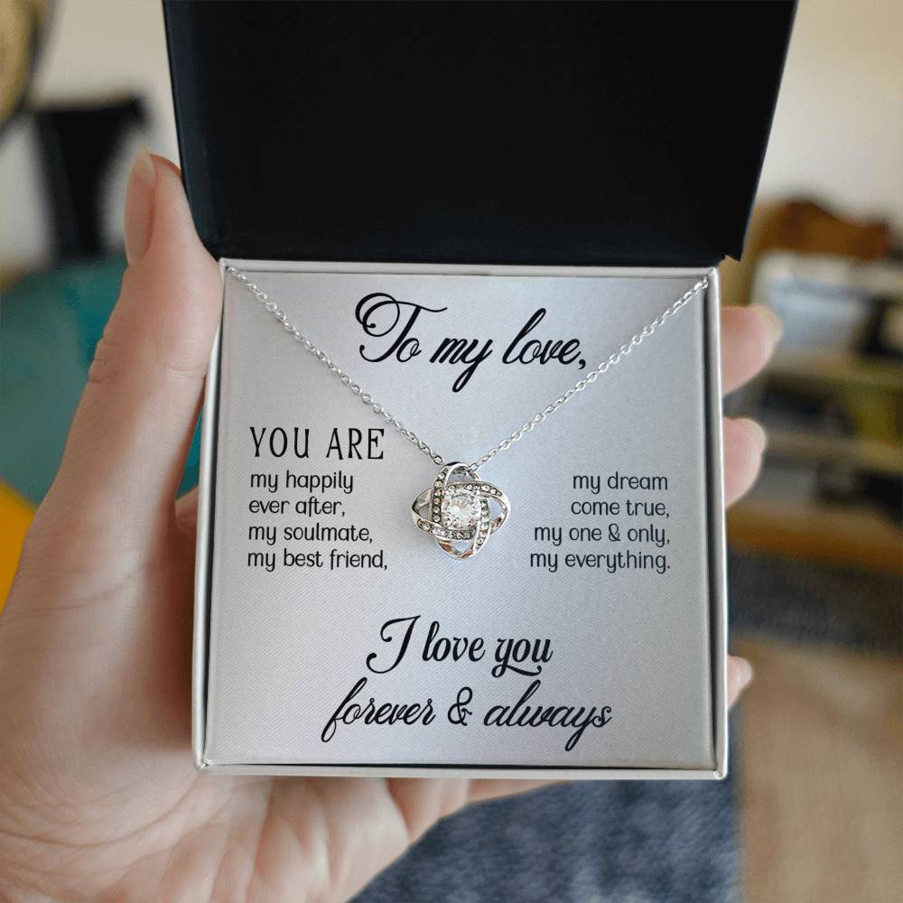 Love - You are - Love Knot Necklace