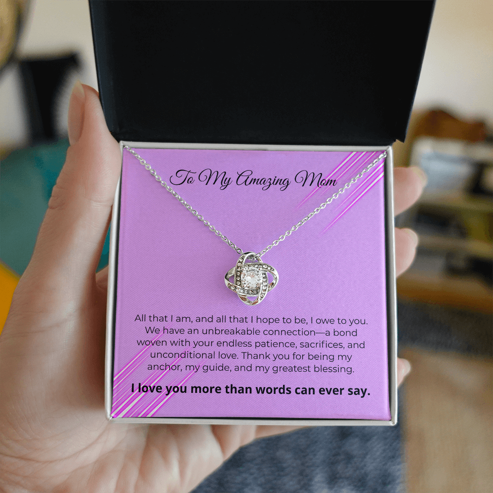 The "Heart's Anchor" Sentimental Love Knot Necklace for Mom