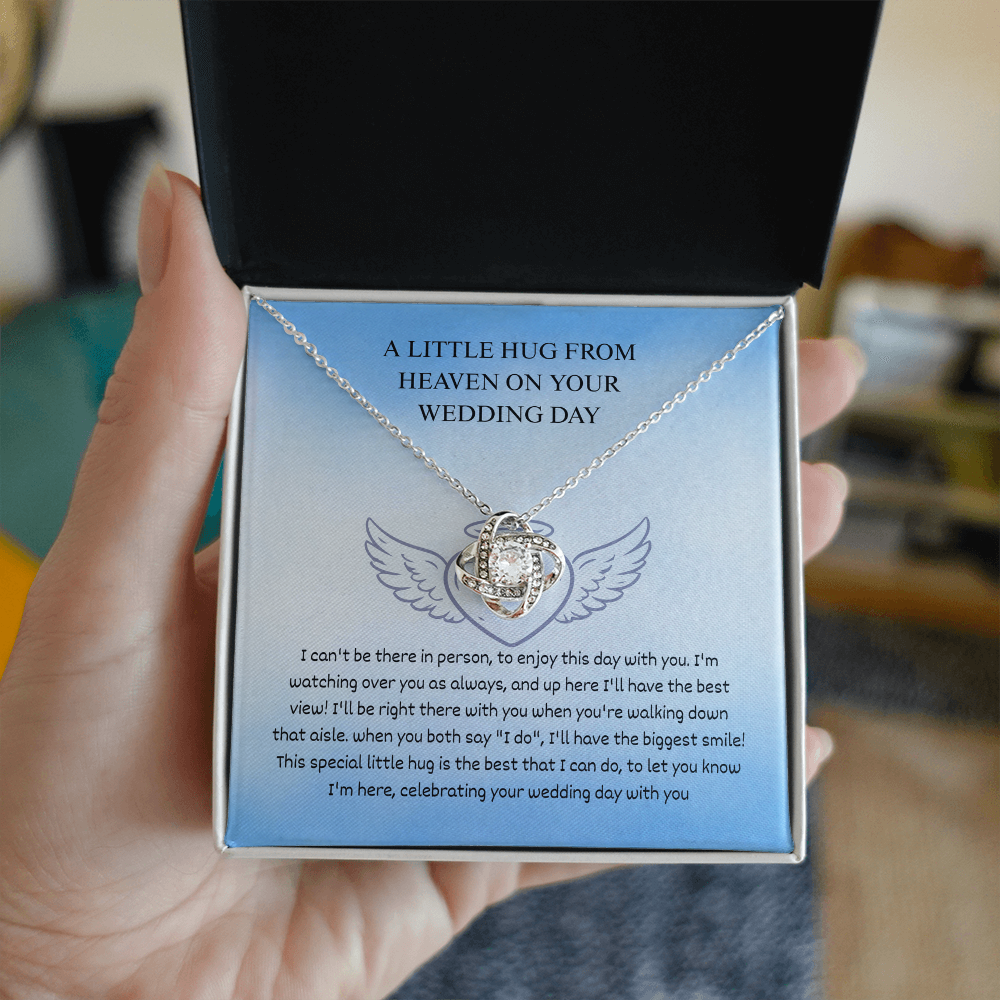 In memory - I can't be there - Love Knot Necklace