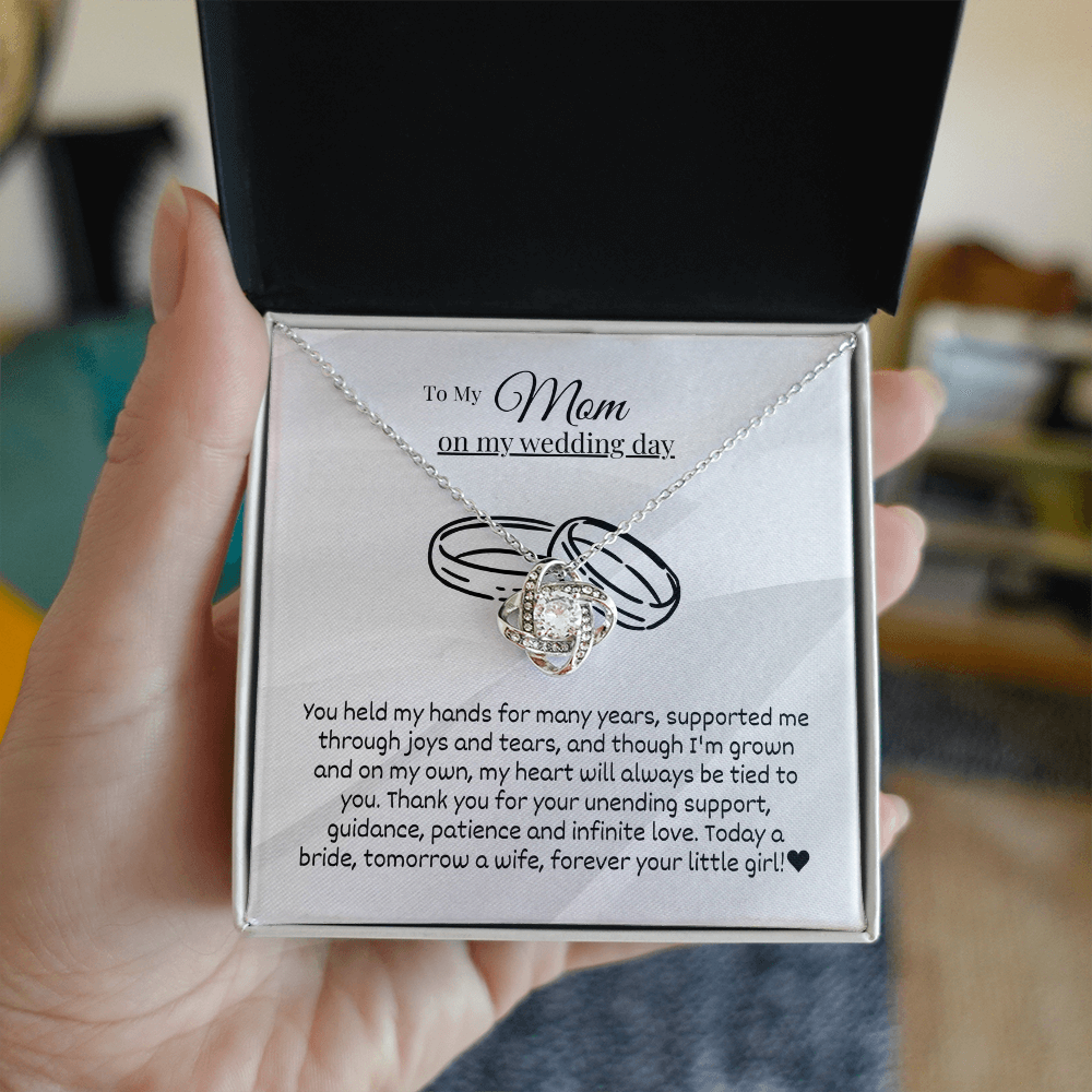 Mom - You held my hands - Love Knot Necklace