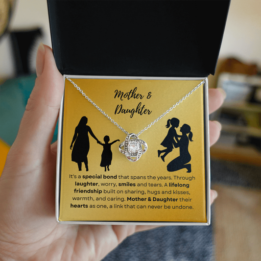 mother daughter - It's a special bond - Love Knot Necklace