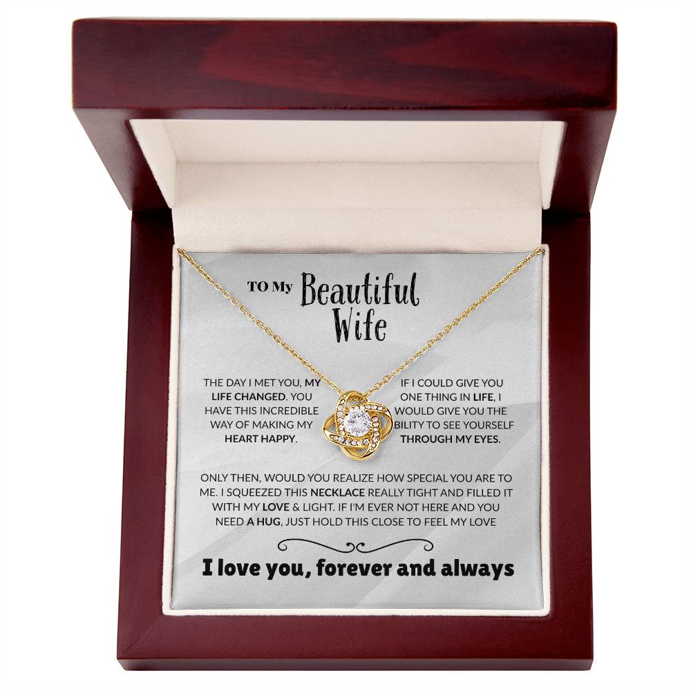 Wife - THE DAY I MET YOU - Love Knot Necklace