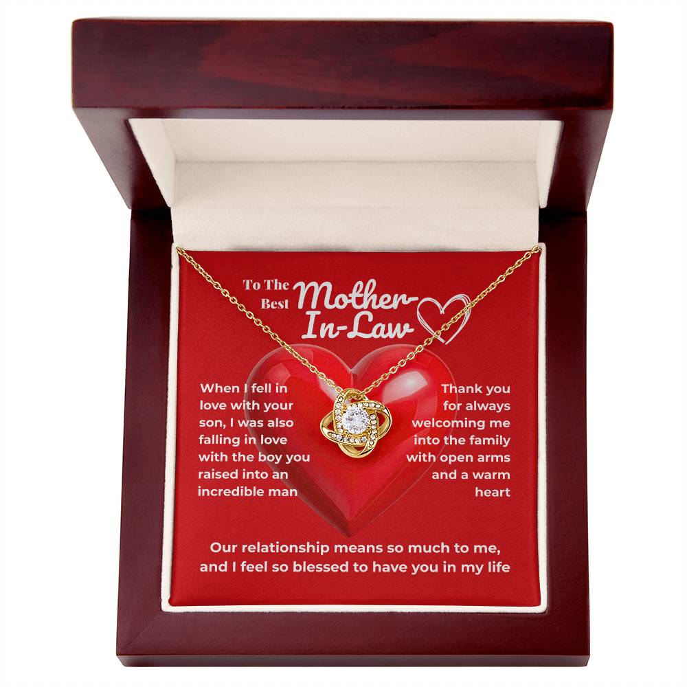Mother in law - When I fell - Love Knot Necklace