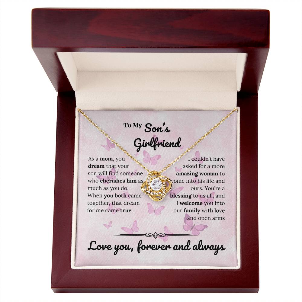 Sons girlfriend - As a mom - Love Knot Necklace