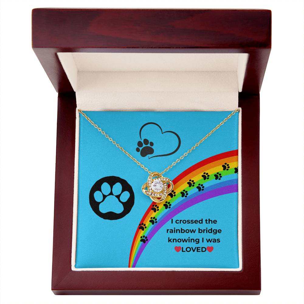 In memory - I crossed - Love Knot Necklace