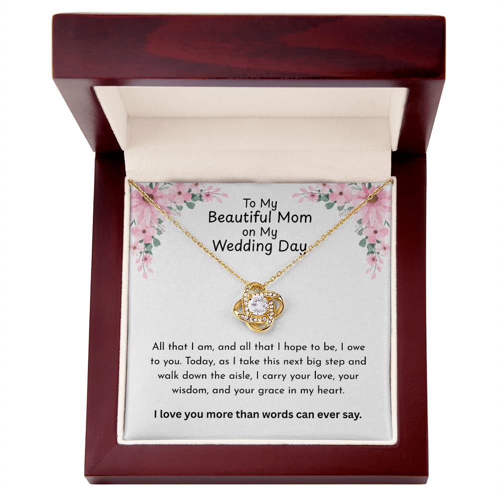 The "Wedding Day Legacy" Interlocking Love Knot Necklace for Mom