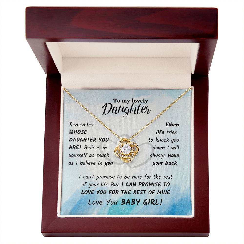 daughter - Remember - Love Knot Necklace
