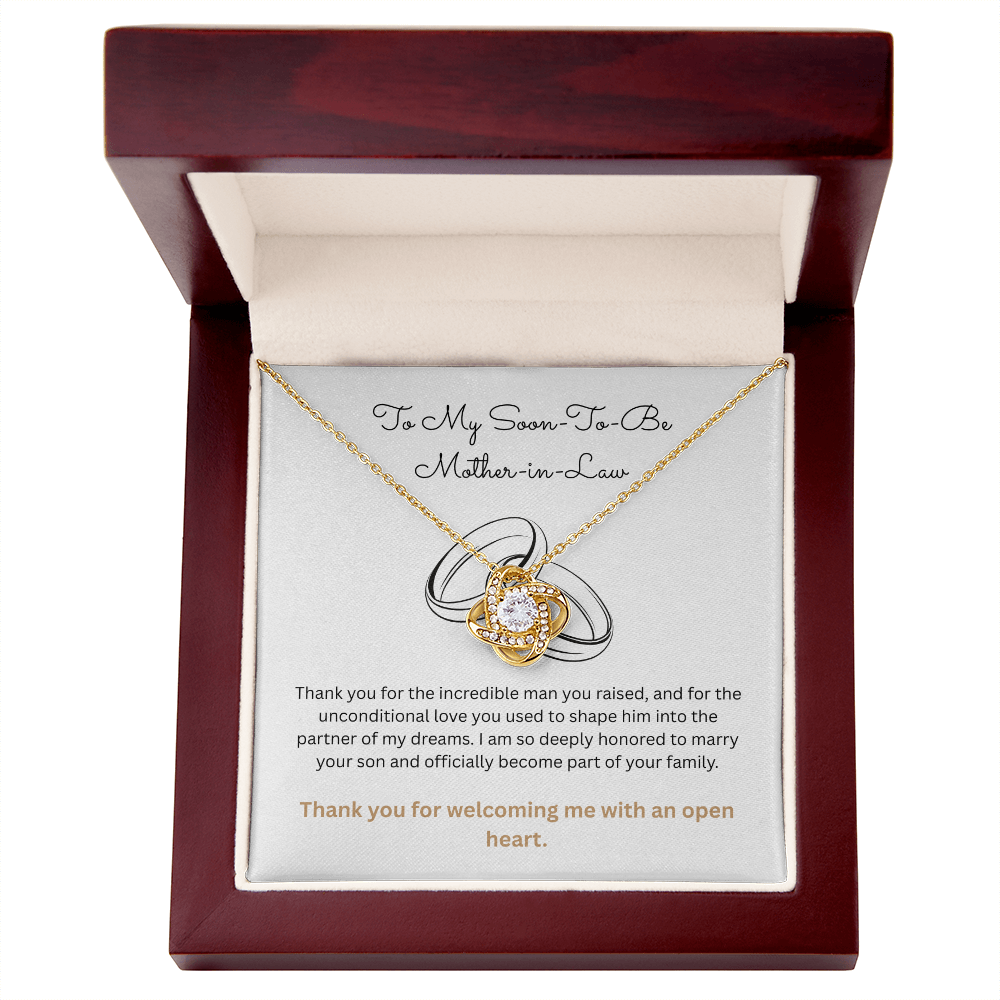 The "Grateful Bride" Love Knot Necklace for Future Mother-in-Law