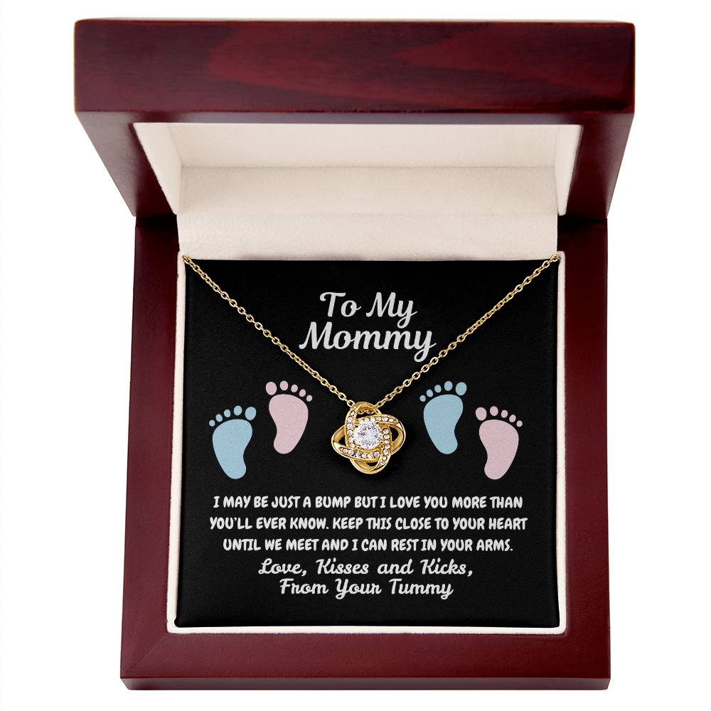To my mommy - Just a bump - Love Knot Necklace