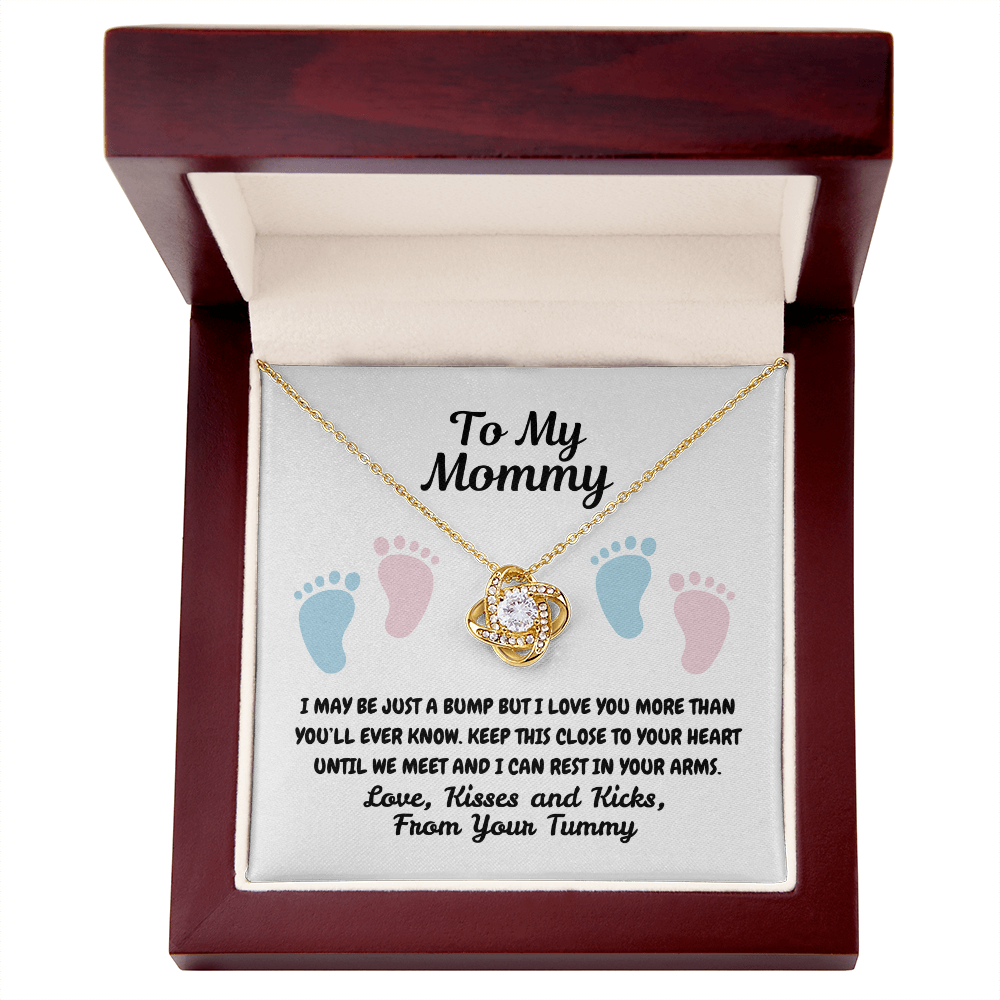 To my mommy - Just a bump - Love Knot Necklace