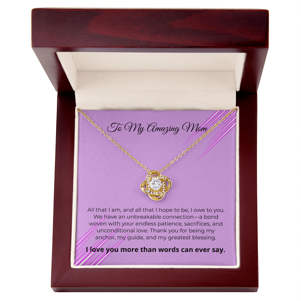 The "Heart's Anchor" Sentimental Love Knot Necklace for Mom