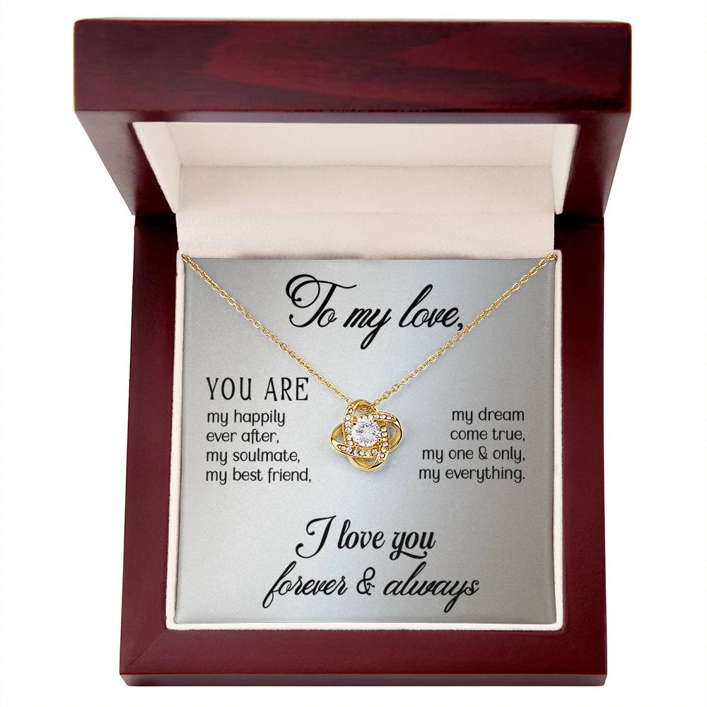Love - You are - Love Knot Necklace