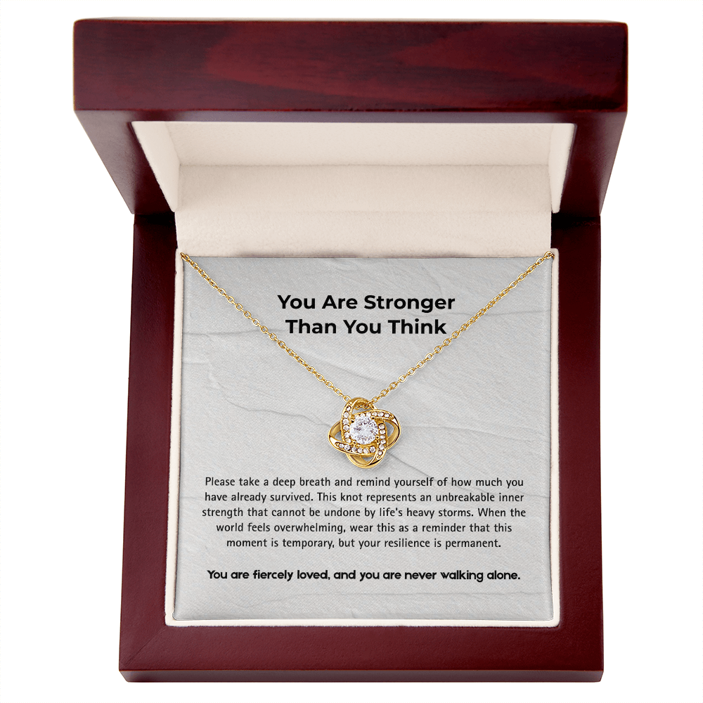 The "Resilient Spirit" Overcoming Storms Love Knot Necklace