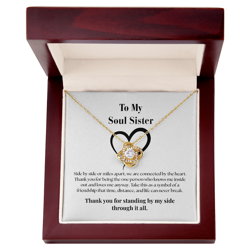 The "Soul Sister" Sentimental Love Knot Necklace for Best Friends