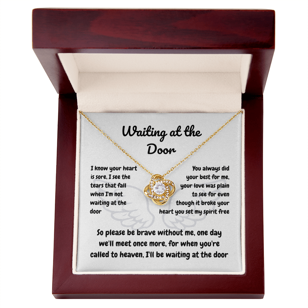 In memory - I know your heart - Love Knot Necklace