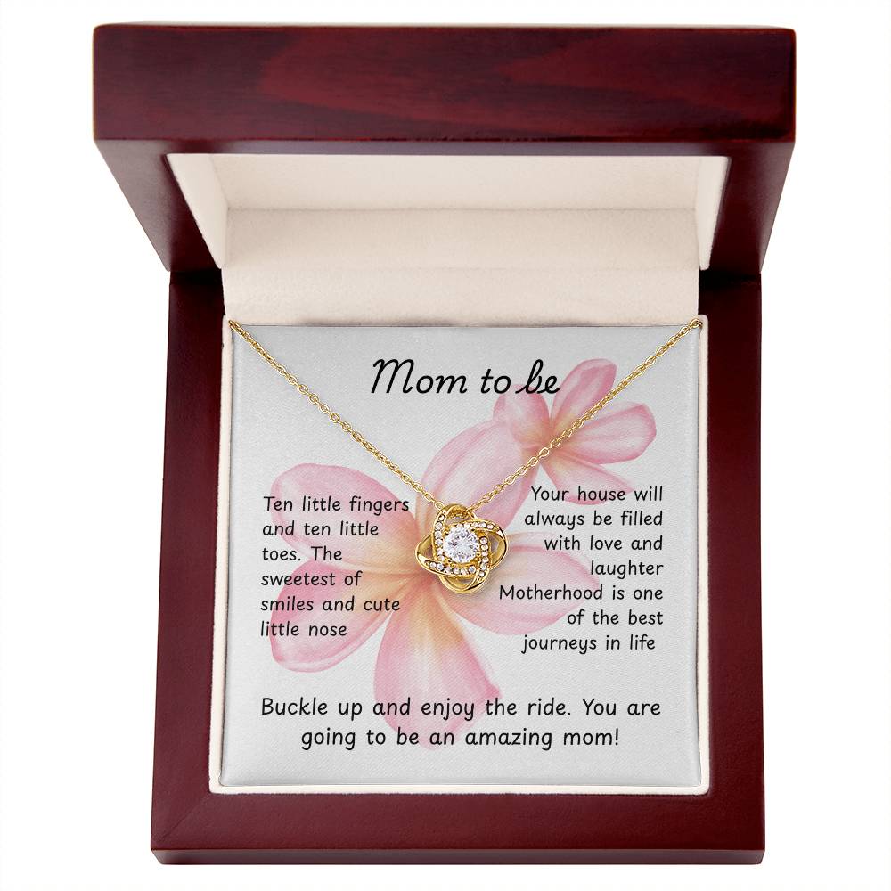 Mom - Ten little fingers - Love Knot Necklace
