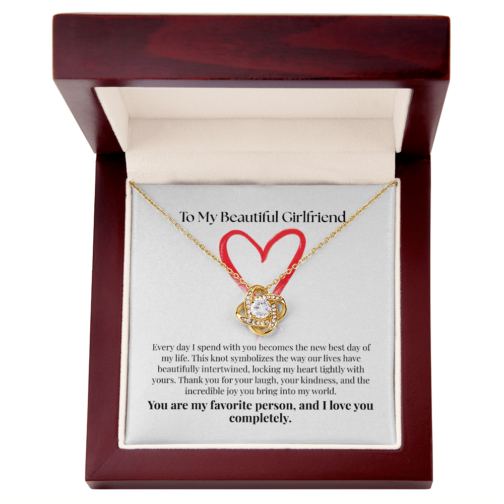 The "Forever Sweetheart" Interlocking Knot Necklace for Girlfriend