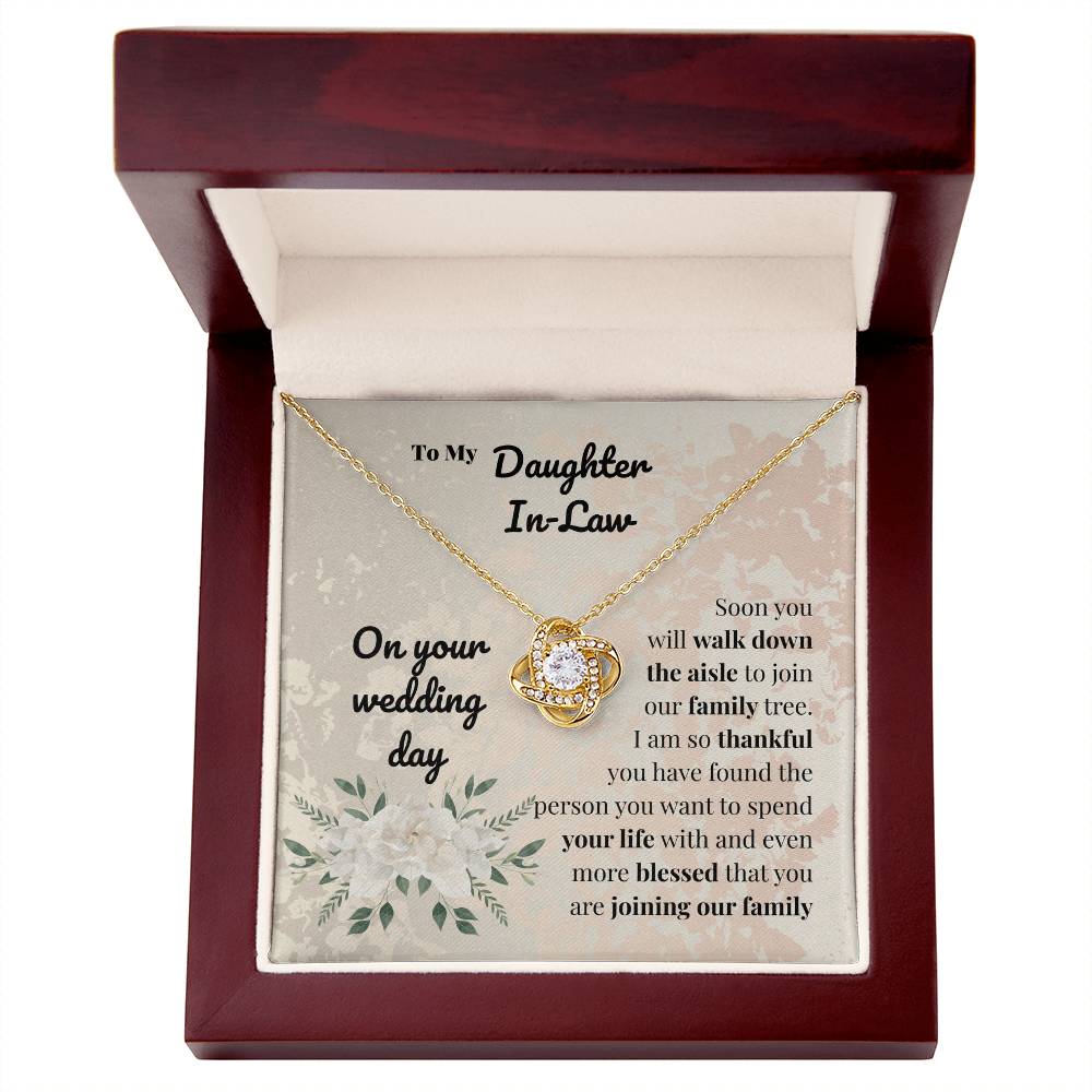Daughter in law - On your wedding day - Love Knot Necklace