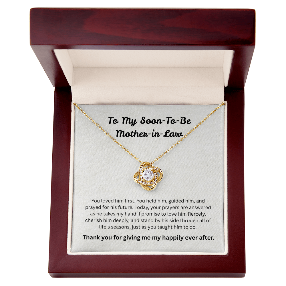 The "Emotional Keepsake" Love Knot Necklace for Future Mother-in-Law