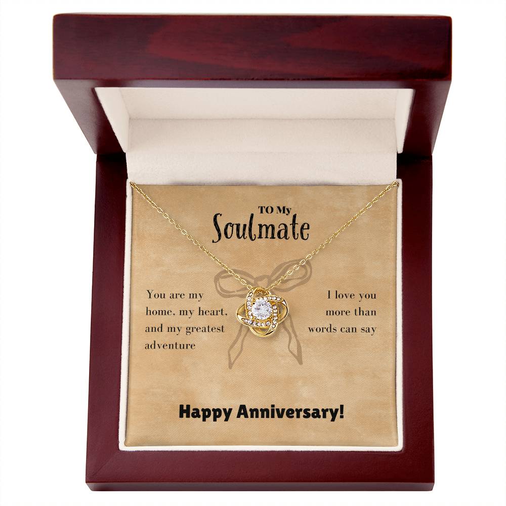 Soulmate - You are my home - Love Knot Necklace