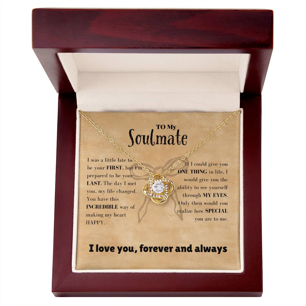 Soulmate - a little late - Love Knot Necklace