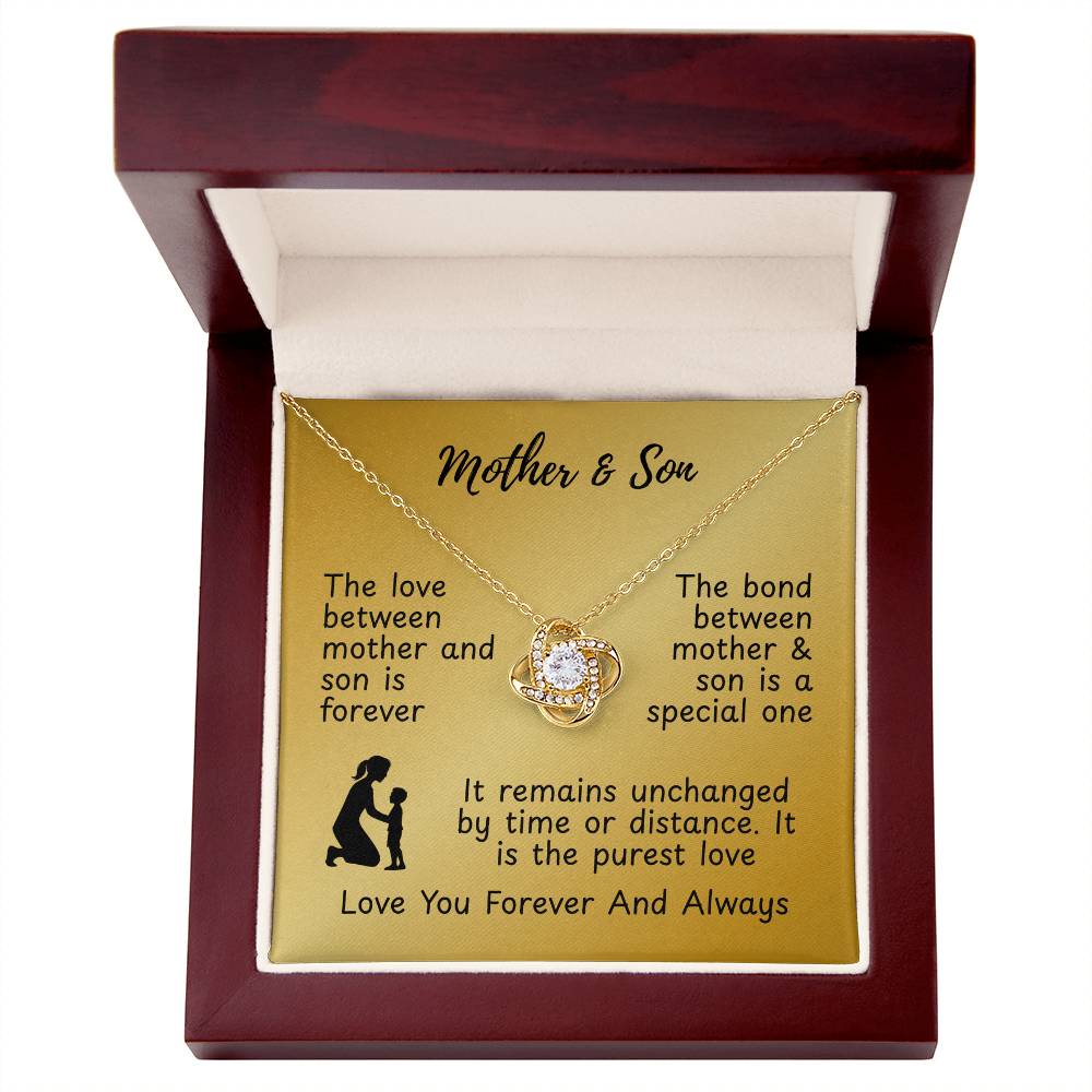 mother son - The love between - Love Knot Necklace