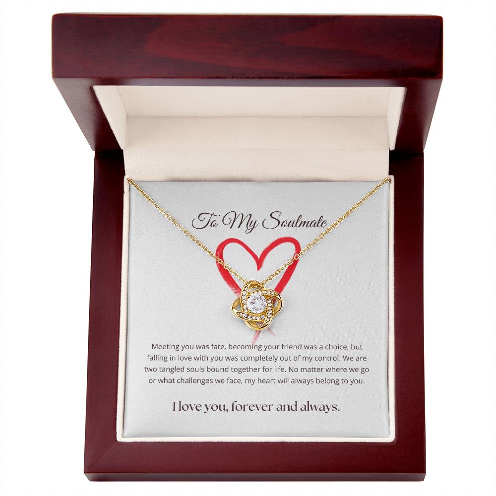 The "Eternal Soulmate" Love Knot Pendant Necklace