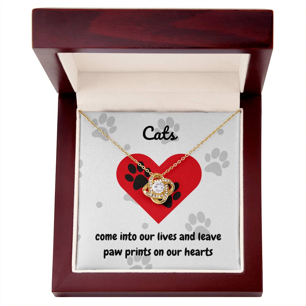 Cats - come into our lives - Love Knot Necklace
