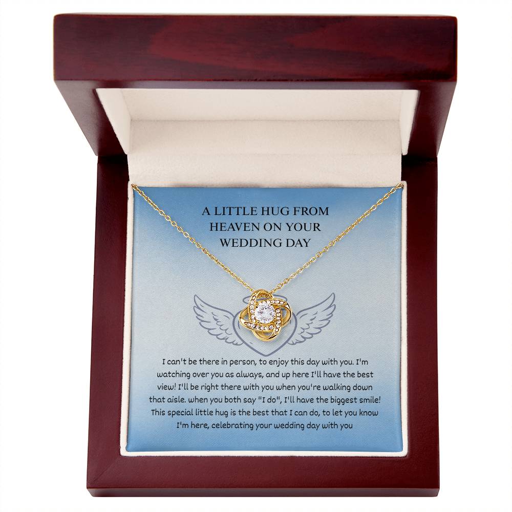 In memory - I can't be there - Love Knot Necklace