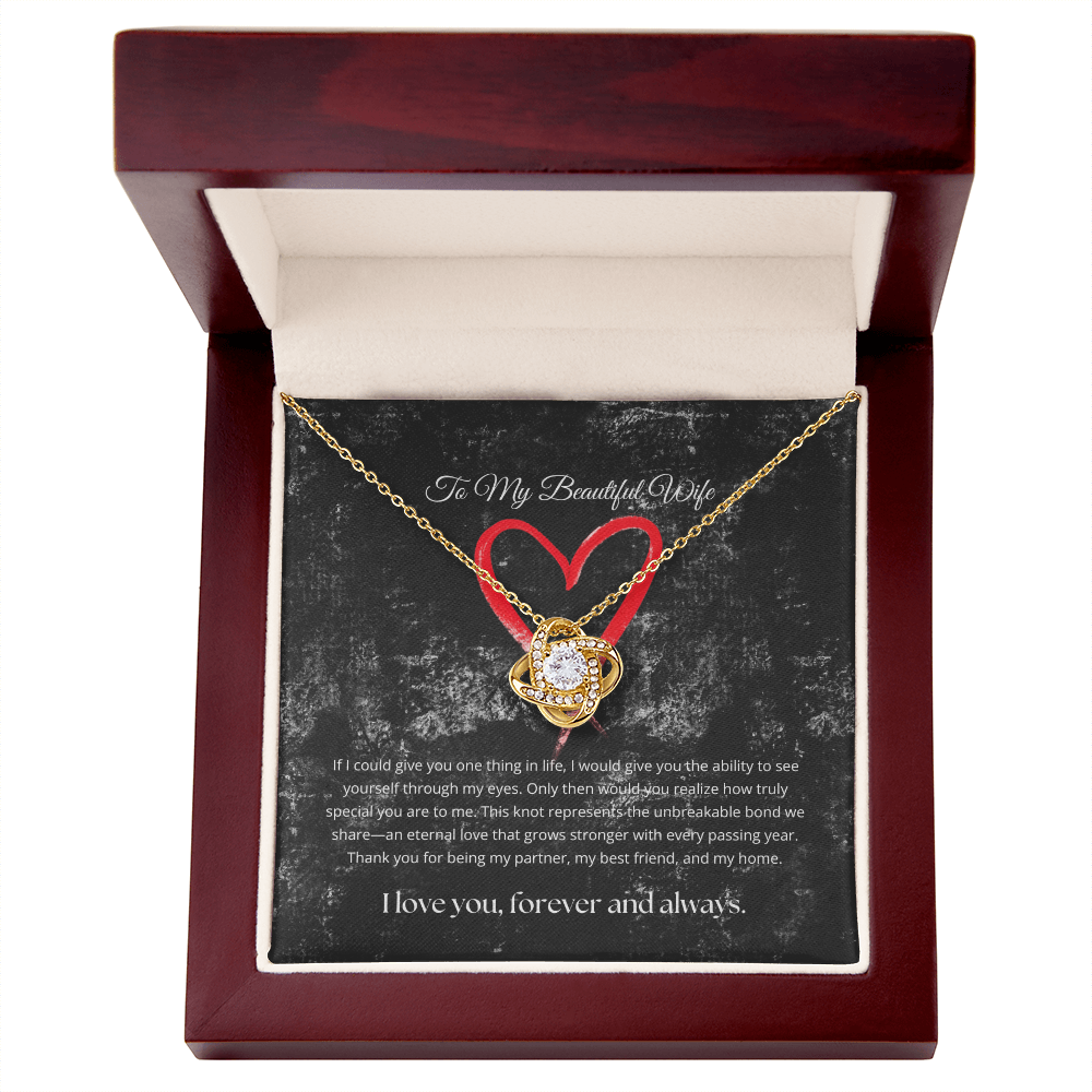 The "Forever Love" Interlocking Knot Necklace for Wife