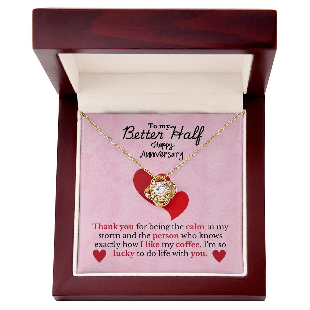 Better Half - Thank you - Love Knot Necklace